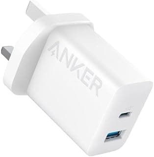 Anker USB C Plug, iPhone Charger, 20W Dual Port USB Fast Wall Charger, USB C Charger Block for iPhone 16/16 Pro/16 Pro Max/15/14/13/12, iPad Pro, AirPods, and Samsung S25/S24 (Cable Not Included)
