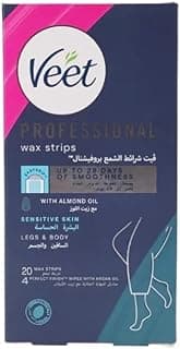 Veet Hair Removal Cold Wax Strips Sensitive Skin, Pack of 20