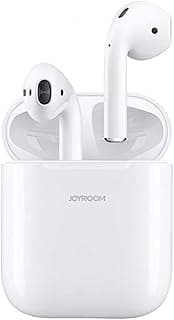 JOYROOM JR-T03S TWS Semi In-Ear Earphones Wireless Earbuds And Equipped With Anti-Fingerprint Silicon Case With Power Box Standard Version - White