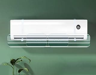 Extended Size AC Air Deflector(50-150cm), Yakiter Split Ac Adjustable Flow Deflector,Adjustable Retractable Punch-free Anti Direct Blowing Deflector for Home Office,Suitable for Split air conditioners