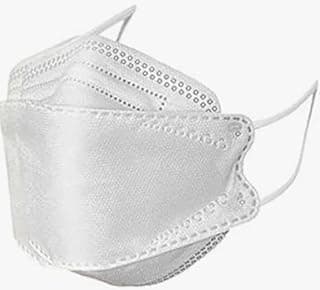 White Face Mask for Adults, 4 Layer Filter Breathable with Soft Elastic Earloop, 50 Pack