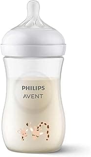 Philips Avent Natural Response 260ml, Baby Feeding Bottle, Giraffe Design BPA Free