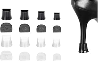YRQX 8 Pairs of High Heeled Shoes Protectors, Heel Repair Caps and Heel Plugs, And 4 Sizes of Heel Covers, Which Are Very Suitable for Weddings, Grass, Gravel Roads and Wetland Outdoor Activities