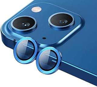 [2 Pack] Camera Lens Protector Compatible with iPhone 13/13 mini,iPhone 13 Metal Lens Film,Scratch Protective Film [HD Clear][Wear Resistant]-Blue
