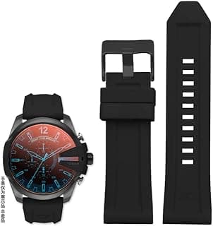 WATCHPRO - Silicone Rubber Bracelet Watch Band 24mm 26mm 28mm for DIESELs DZ4496 DZ4427 DZ4487 DZ4323 DZ4318 DZ4305 Mens Watches Strap