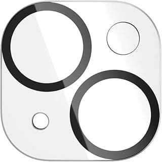 Clear Camera Protector Compatible with iPhone, Camera Lens Protection, Black Metal Frame Compatible with iPhone Compatible with 15 Plus