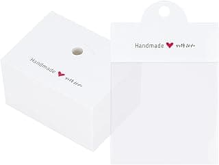 TERRIFI 100PCS White Jewelry Packaging Bags for Small Business, Clear Zip Lock Bags with Hang Hole, Perfect for Bracelets, Earrings, Keychains, Gift & Craft Supplies, Bulk Resealable Pouches