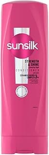SUNSILK Conditioner, Strength & Shine for hair 10x stronger and 2x smoother** + ultra shine, 350ml