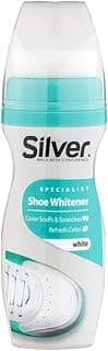 Silver Express Shoe Shine with Sponge Top - Liquid Instant Shoe Shine Polish For Shoes, Boots & More - 75mL (White), White, 75mL
