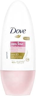 Dove Even Tone Antiperspirant Deodorant Roll-On, Restores underarm skin to its natural tone, Rejuvenating Blossom, for 48h sweat & odor protection, 50ml