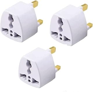 SKY-TOUCH SKY-TOUCH 3 Pack Universal travel Plug Adapter, 3 Pin Power Plug Adapter for AU/UK/EU/US, Plug Converter for Business, Holiday, Hotel, Airport