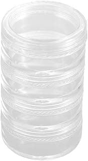 Jewelry Box Multi-functional Multipurpose Desktop Jewelry Case Plastic Rotating Necklace Storage Case(4 layers)