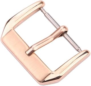 WATCHPRO - Middle Brushed Stainless Steel Watch Pin Buckle 16mm 18mm 20mm 22mm Silver Gold Black Leather Watch Band Strap Clasp Accessories