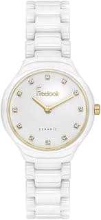 Freelook Paris Freelook - Charmant Women's Watch | Ceramic Case | Ceramic Band | White & Round Dial | Analog | Quartz | Mineral Glass | Premium Luxury Watch | Ideal Gift | Water Resistant 30 Meters