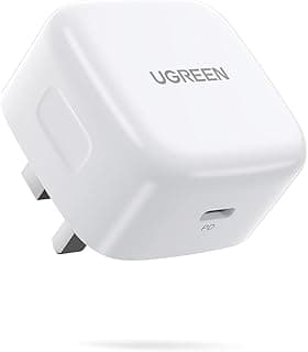 UGREEN iPhone 16 Pro Charger, USB C Charger, PD 20W Fast Type C Mobile Charger Adapter Plug, Smart Protection, Universal Travel Adapter Compatible for iPhone 16 Pro Max/15, Samsung, iPad, Huawei etc