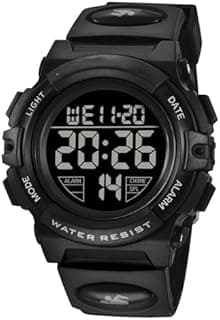Azonee Kids Watch, Boys Watch for 3-15 Year Old Boys, Digital Sport Outdoor Multifunctional Chronograph LED 50 M Waterproof Alarm Calendar Analog Watch for Children with Silicone Band, Kids Gift