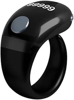 TBSoon Lightweight Smart Tasbih, Tasbeeh Counters, Prayer Smart Ring, Electronic Rosary, Forgiveness ring, Smart Watch, Eid al-Fitr Eid al-Adha Ramadan Gift for men women, iqibla zikr Black