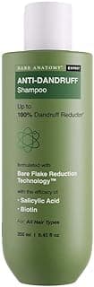 Bare Anatomy Anti-Dandruff Shampoo | Reduces Up to 100% Dandruff and Strengthens Hair | Derma Approved With Salicylic Acid & Biotin | For All Hair Types, Women and Men | 250ml