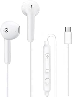 MAS CARNEY USB C Earphones Wired TH9, Type C Headphone with Micphone,Typ-C Ear Bud Compatible with Apple iPhone 15 16 iPad, Samsung Galaxy S25 S24 A53,Google Pixel,Xiaomi Redmi,Huawei Honor,Oppo,Vivo