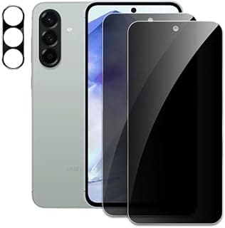 Samsung Galaxy A56 3-Pack HD Full Privacy Anti-Peeping Screen Protector, Anti-Peeping Tempered Glass Screen Protector with Camera Lens Protector Compatible with Samsung Galaxy A56