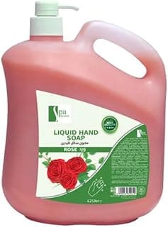 Spa System Rose Scented Liquid Hand Soap, 4.2L, Moisturizing Formula with Floral Fragrance