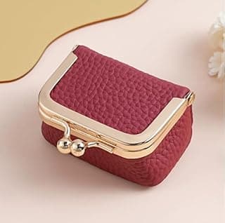 Mini Jewelry Box, Portable Vintage Jewelry Box with Kiss Lock, Women's Mini Travel Ring Box