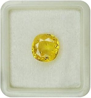 RRVGEM Natural Yellow Sapphire Pukhraj Loose Gemstone Natural Bankok Pukhraj Stone 9.25 Ratti 8.60 Carat Rashi Ratna Origional and Certified For Men And Women By LAB -CERTIFIED, Loose Gemstone, Yellow