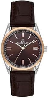 Daniel Klein Women's Leather | Alloy Case | Analog | Round Sunray Dial | Japanese Quartz | Premium | 30 Meters Water Resistant - DK.6.14135