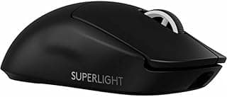 Logitech G PRO X SUPERLIGHT 2 LIGHTSPEED Wireless Gaming Mouse, Lightweight, LIGHTFORCE Hybrid Switches, HERO 2 Sensor, 44000 DPI, 5 Programmable Buttons, USB-C Charging, PC & Mac - Black
