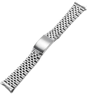 TOMIYOY 18mm 19mm 20mm jubilee stainless steel metal watch band strap bracelet,solid 316L Watch band fit for rlx skx watch