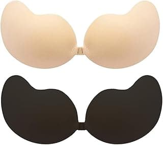 Oasisgalore 2 Pack Invisible Sticky Bra for Women, Backless Strapless Adhesive Push Up Lift-up Bra