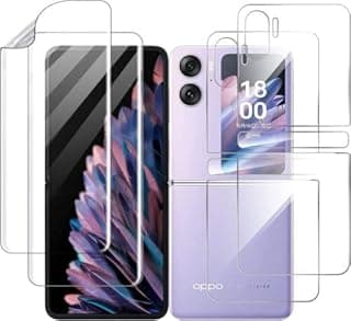 For OPPO Find N2 Flip HD Clear Tempred Glass Screen Protector,Flexible TPU Protective Film Screen Protector,Bubble-Free HD Clear Anti-Scratch,Front + Inside + Back Screen,Camera Protector