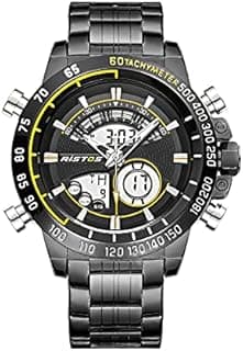 Ristos Sport Analog-Digital Watch Stainless Steel Water Resistant For Men, 9339-BY
