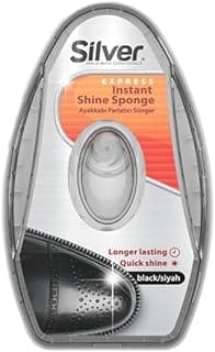 Silver Sponge Shoe Polish with Silicone Dispenser 6 ml, Black