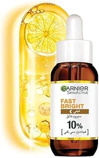 Garnier Skin Active Fast Bright Overnight Booster Face Serum with 10% Pure Vitamin C, 30ml