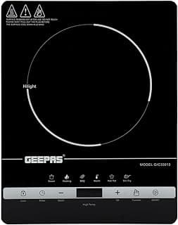 Geepas Digit LED Display Digital Infrared Cooker, GIC33013 | 8 Temperature Settings | 3hrs Programmable Timer | 2200W Ceramic Heating Element