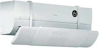 SKY-TOUCH Air Conditioner Deflector : Anti-direct Blowing Windshield Baffles Cover Without Punching Angle Adjustable for Home Office 58-95cm Air Conditioning (White)