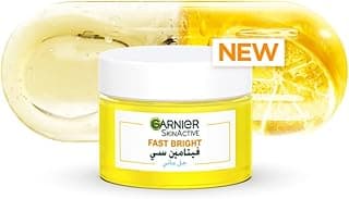 Garnier SkinActive Fast Bright Vitamin C and Niacinamide 48-Hour Hydrating Water Gel Cream Plump for Glass Skin, lightweight formula is fast absorbing, non-oily, non-sticky, no white residue 50ML