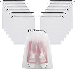 Vorspack Transparent Shoe Bags for Travel Large Clear Shoes Organizers Storage Pouch with Rope for Men and Women 13 Pack