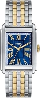 Fossil Carraway Watch for Men, Quartz Movement with Leather or Stainless Steel Strap