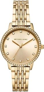 Michael Kors Women's Melissa Three-Hand Stainless Steel Watch, 36 mm case Size, Stainless Steel Strap