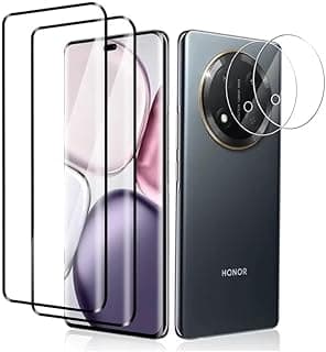 [2+2] Screen Protector Compatible for Honor X9c 5G,Tempered Glass Film with Camera Lens Protector,9H Hardness Scratch Resistant,Anti-Fingerprint, HD Clear (Clear)