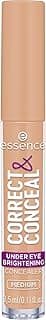 Essence Correct & Conceal Under Eye Brightening Concealer | Lightweight Hydrating Cream Formula | Waterproof Natural Coverage | Shade 20 Medium | Everyday Makeup for Flawless Look | 3.5 ml