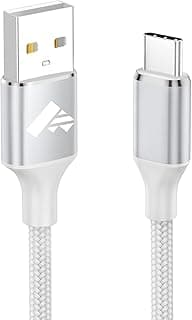 Aioneus USB C Cable 2M Type C Charger Cable Nylon Braided USB A to C Charger Fast Charging Cord for Samsung Galaxy S22 S21 S20 S10 S9 S8, Note 20 10, iPhone 15 16 Pro Max, Huawei, Pixel, Switch