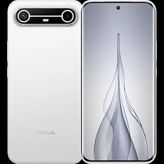 Tecno POVA Slim 5G, Dual SIM, 256GB Storage, 8GB RAM, White, Middle East Version