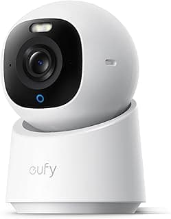 eufy Indoor Cam E30, Latest Generation, 4K UHD security camera, 360 Pan-Tilt, Color Night Vision, AI Detection for Human/Pet/Audio/Crying, Human/Pet Auto Tracking, Works with Homekit