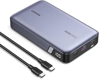 UGREEN Nexode Power Bank 20000mAh, 100W Laptop Fast Charging Portable Charger, Lightweight 420g 2 USB C & 1 USB A, Battery Pack for MacBook/Samsung/iPhone/iPad, 65W Self Charging