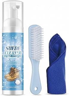 KASTWAVE Suede Cleaner Kit, Suede Shoe Cleaner With Soft Brush, Microfiber Towel, Gentle Stain Remover For Sneakers, Boots, Safe For (3.38Fl Oz)
