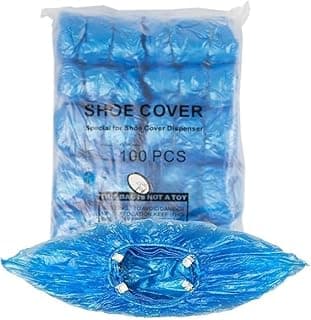 Azonee Azonee Automatic Shoe Cover Machine Special T-Buckle Disposable Plastic Non-Woven Shoe Cover – Non-Slip, Dustproof, CPE Material, for Labs, Homes, Stores, Public Spaces (50Pairs Bule)