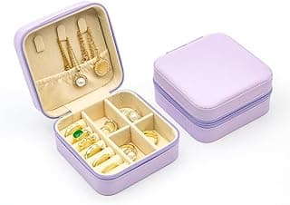 Travel Jewelry Organizer for Women – Portable Jewelry Case with Multi-Compartment Storage for Earrings, Necklaces, Rings & Bracelets (Mini, Lightweight)